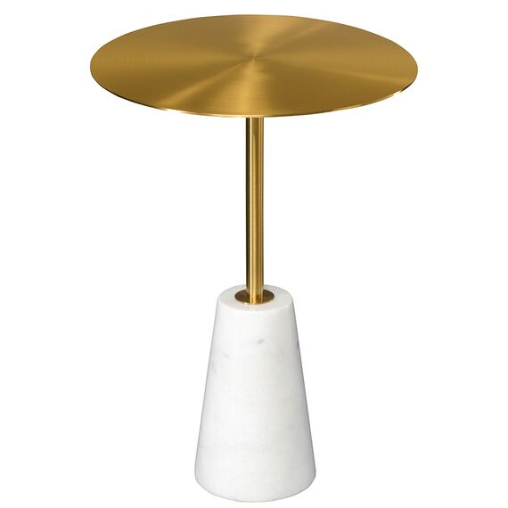 Столик кофейный Asgard, 40 см, латунь/белый, Bergenson Bjorn