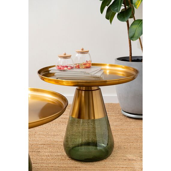 Столик кофейный Dahl, 60 см, латунь/зеленый, Bergenson Bjorn, изображение 3