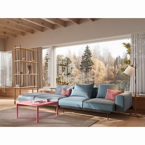 Столик кофейный Saga, 75х75 см, розовый, LATITUDE, изображение 2