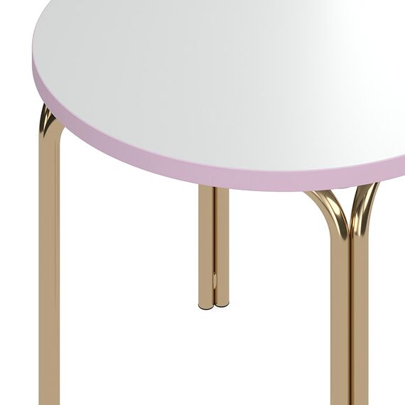 Столик кофейный Ror, 50 см, латунь/серый/розовый, LATITUDE, изображение 3