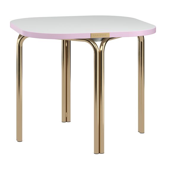 Столик кофейный Ror, 50х50 см, латунь/серый/розовый, LATITUDE