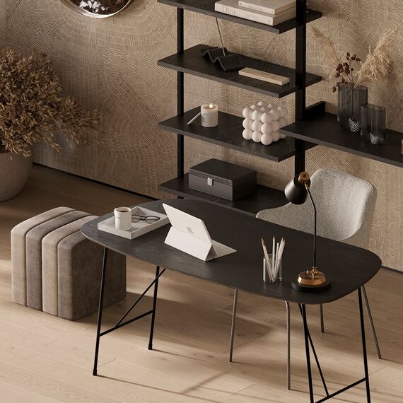 Стол письменный Ander, 142,5х74 см, черный, Bergenson Bjorn, изображение 3