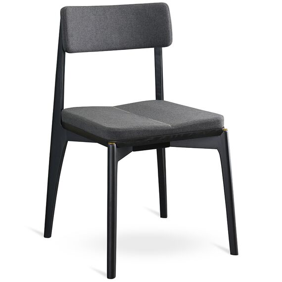 Стул Aska, рогожка, черный/темно-серый, LATITUDE