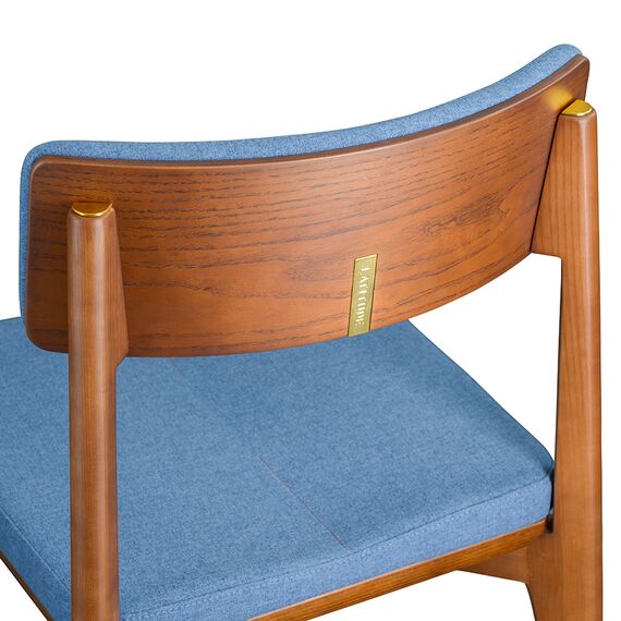 Стул Aska, рогожка, орех/темно-синий, LATITUDE, изображение 8