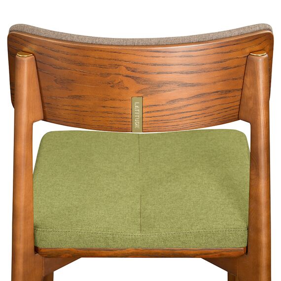 Стул Aska, рогожка, орех/темно-коричневый/зеленый, LATITUDE, изображение 4