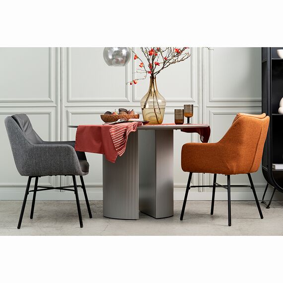 Стул Allar, экокожа, рогожка, коричневый, Bergenson Bjorn, изображение 3