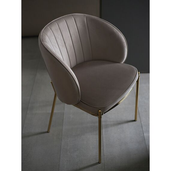 Стул Coral, велюр, серо-бежевый, Bergenson Bjorn, изображение 5