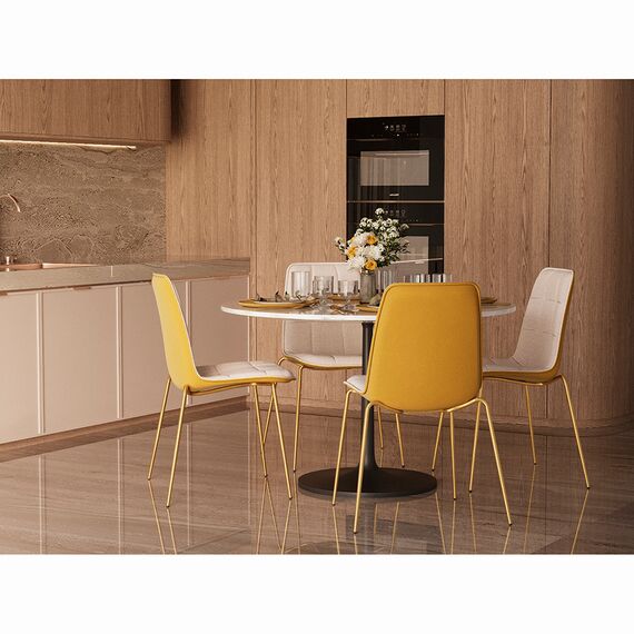 Стул Helene, кремовый/желтый, Bergenson Bjorn, изображение 4