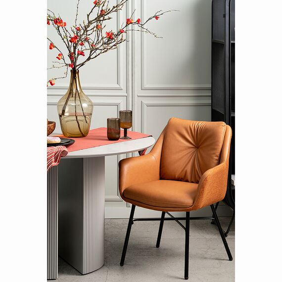 Стул Allar, экокожа, рогожка, коричневый, Bergenson Bjorn, изображение 4