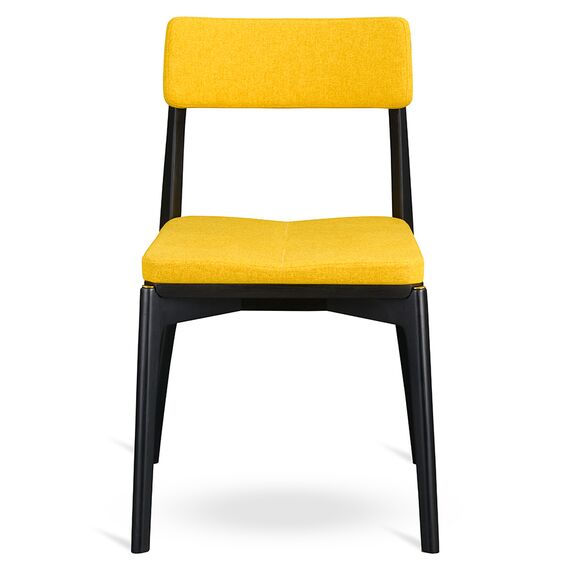 Стул Aska, рогожка, черный/горчичный, LATITUDE, изображение 2