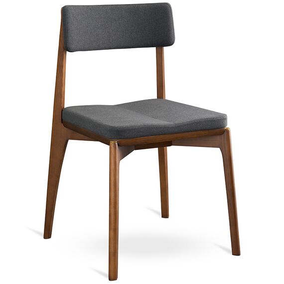 Стул Aska, рогожка, орех/темно-серый, LATITUDE