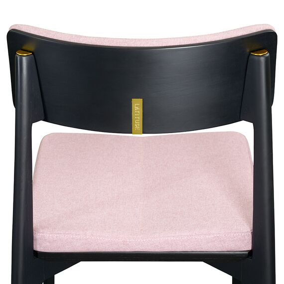 Стул Aska, рогожка, черный/розовый, LATITUDE, изображение 4