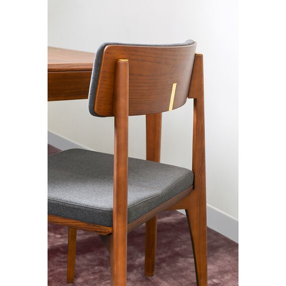 Стул Aska, рогожка, орех/темно-серый, LATITUDE, изображение 4