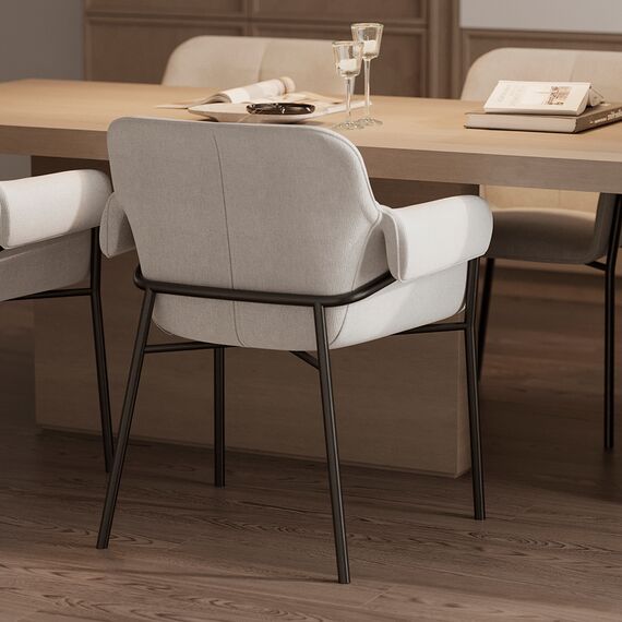 Стул Aline, шенилл, светло-серый, Bergenson Bjorn, изображение 8