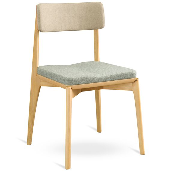 Стул Aska, рогожка, ясень/бежевый/зеленый, LATITUDE