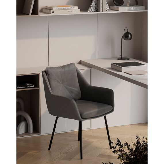 Стул Allar, экокожа, рогожка, серый, Bergenson Bjorn, изображение 7