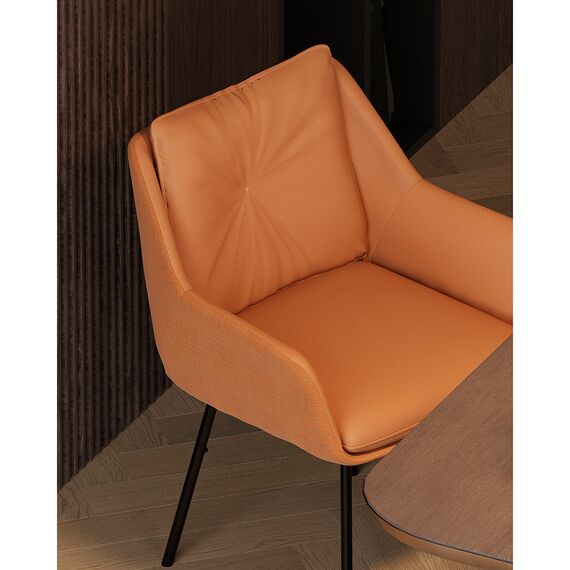 Стул Allar, экокожа, рогожка, коричневый, Bergenson Bjorn, изображение 7