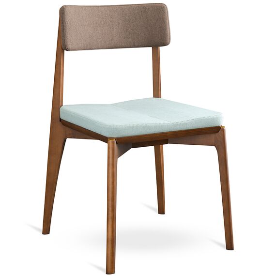 Стул Aska, рогожка, орех/темно-коричневый/мятный, LATITUDE