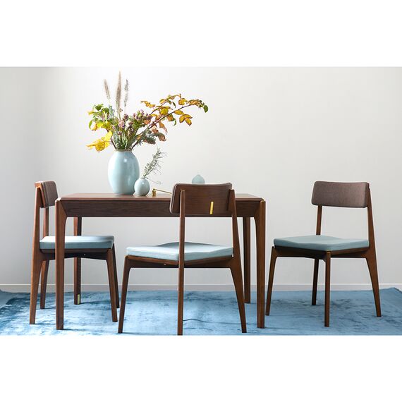 Стул Aska, рогожка, орех/темно-коричневый/мятный, LATITUDE, изображение 2