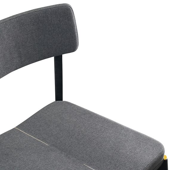 Стул Aska, рогожка, черный/темно-серый, LATITUDE, изображение 4