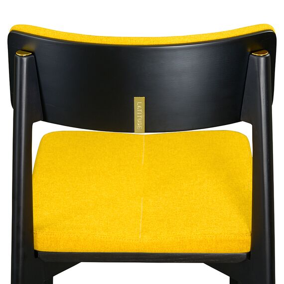 Стул Aska, рогожка, черный/горчичный, LATITUDE, изображение 4