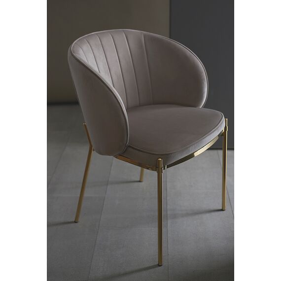 Стул Coral, велюр, серо-бежевый, Bergenson Bjorn, изображение 4