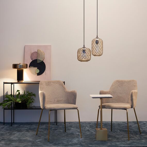 Столик приставной Svein, 30х30 см, мрамор/золотой, Bergenson Bjorn, изображение 2