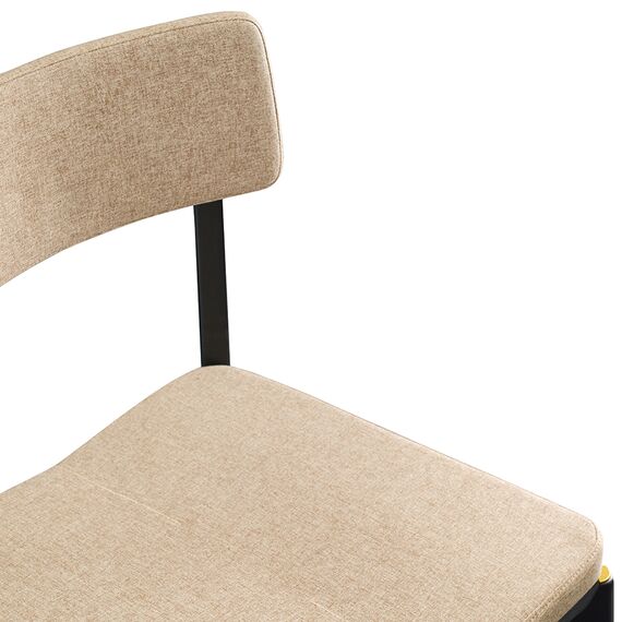 Стул Aska, рогожка, черный/бежевый, LATITUDE, изображение 4