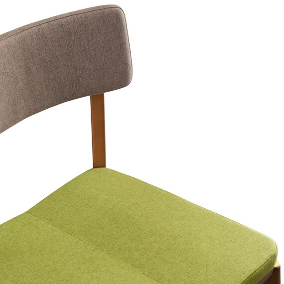 Стул Aska, рогожка, орех/темно-коричневый/зеленый, LATITUDE, изображение 6