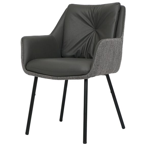 Стул Allar, экокожа, рогожка, серый, Bergenson Bjorn