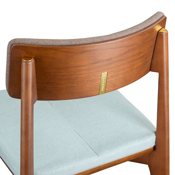 Стул Aska, рогожка, орех/темно-коричневый/мятный, LATITUDE, изображение 9