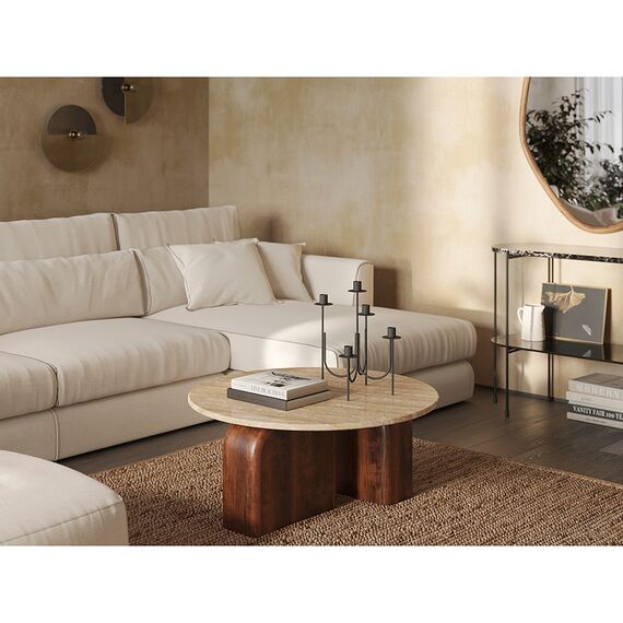 Столик кофейный Torhill, 80 см, бежевый/орех, Bergenson Bjorn, изображение 6