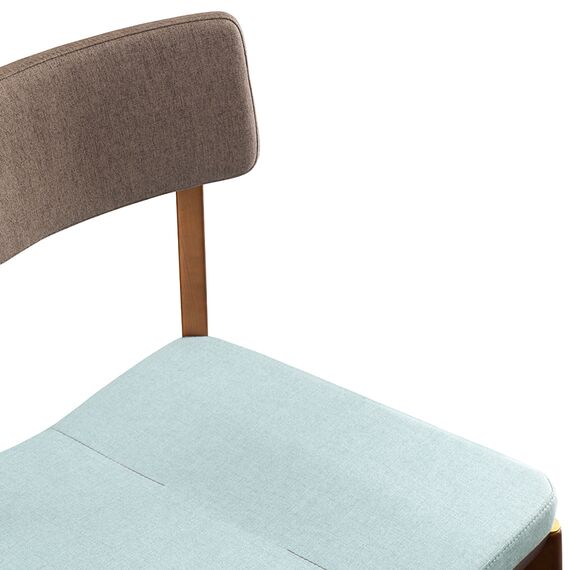 Стул Aska, рогожка, орех/темно-коричневый/мятный, LATITUDE, изображение 7