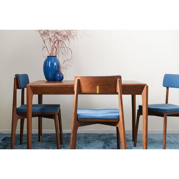 Стул Aska, рогожка, орех/темно-синий, LATITUDE, изображение 2