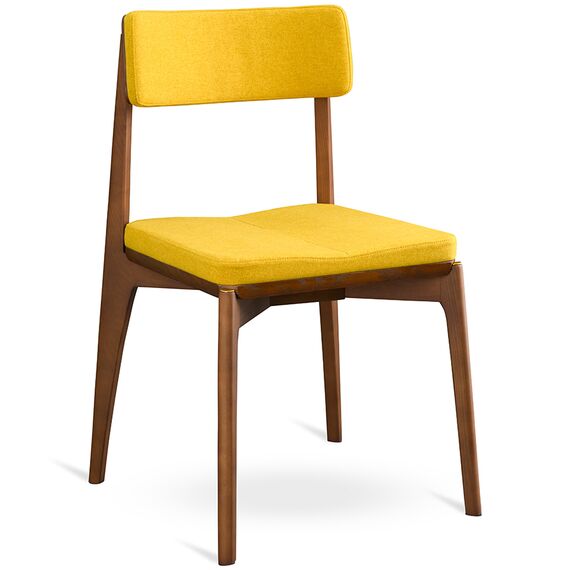 Стул Aska, рогожка, орех/горчичный, LATITUDE