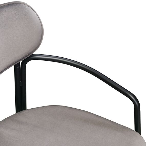 Стул Ror, Round, велюр, черный/серый, LATITUDE, изображение 6