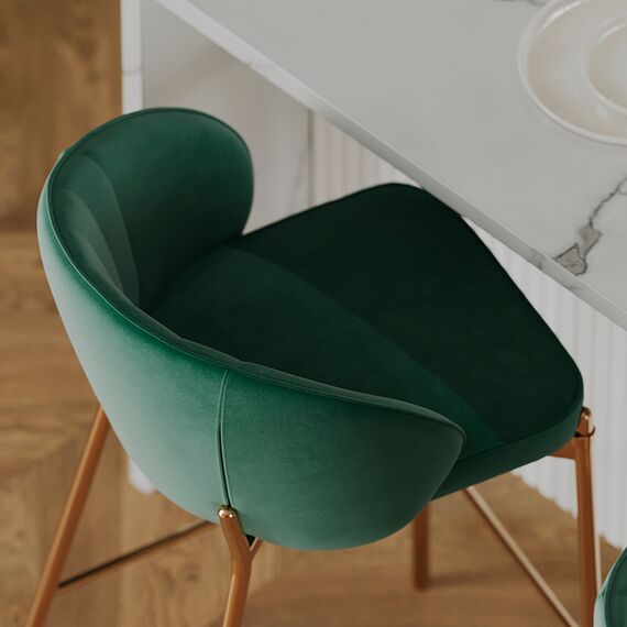 Стул барный Coral, велюр, темно-зеленый, Bergenson Bjorn, изображение 17