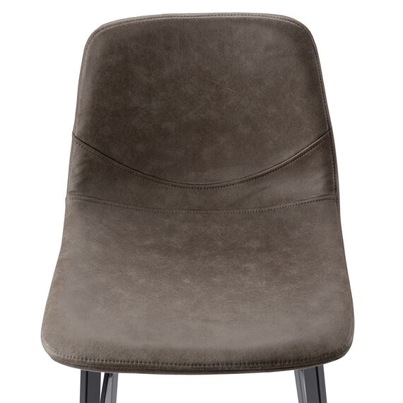 Стул барный Hugh, экокожа, серо-коричневый, Bergenson Bjorn, изображение 13