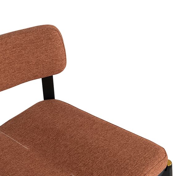 Стул барный Aska, рогожка, черный/терракота, LATITUDE, изображение 4