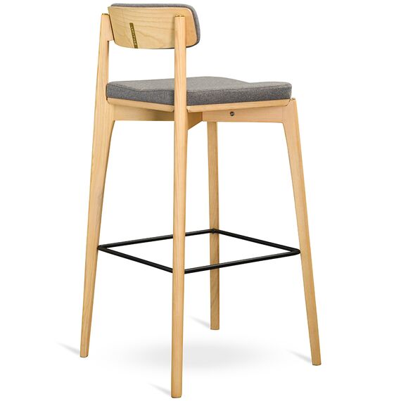 Стул барный Aska, рогожка, ясень/серый, LATITUDE, изображение 3