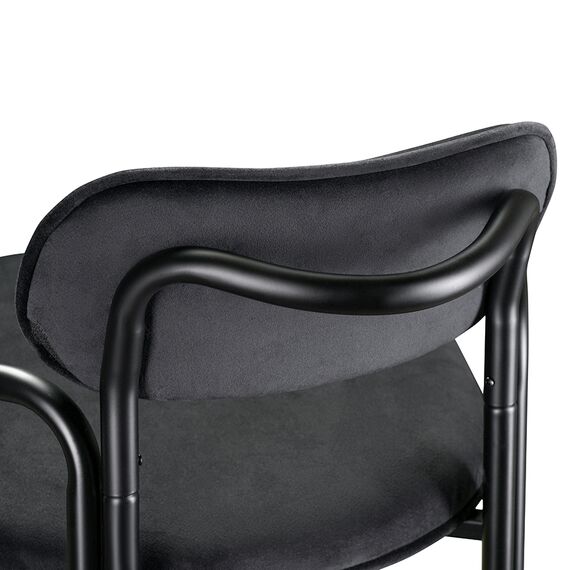 Стул барный Ror, Round, велюр, черный/черный, LATITUDE, изображение 4