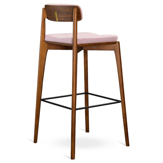 Стул барный Aska, рогожка, орех/розовый, LATITUDE, изображение 3