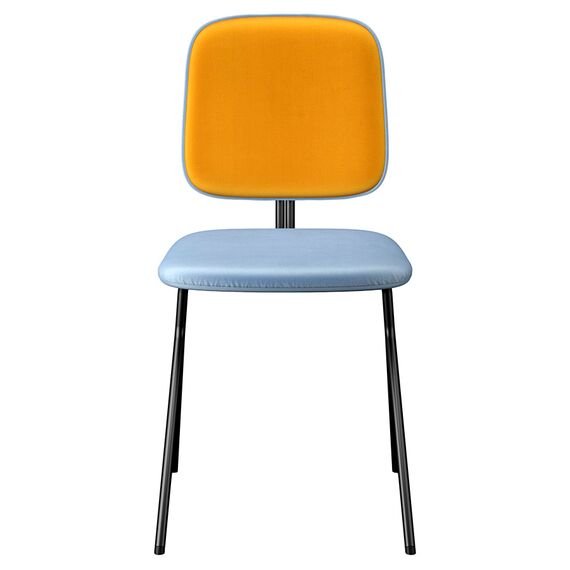 Стул Ror, Y, велюр, черный/голубой/желтый, LATITUDE, изображение 2
