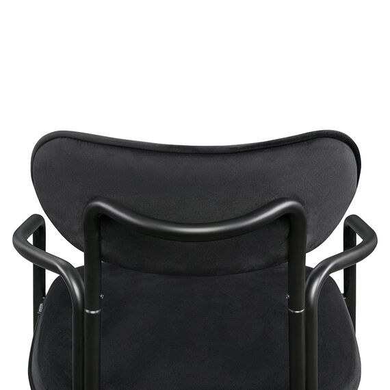 Стул Ror, Round, велюр, черный/черный, LATITUDE, изображение 5