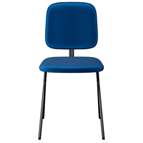 Стул Ror, Y, велюр, черный/темно-голубой, LATITUDE, изображение 5