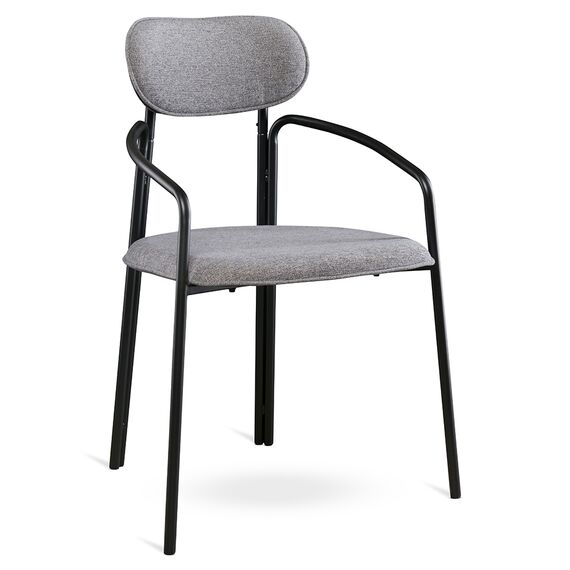 Стул Ror, Round, рогожка, черный/серый, LATITUDE