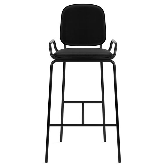 Стул барный Ror, 2 Frame, велюр, черный/черный, LATITUDE, изображение 2