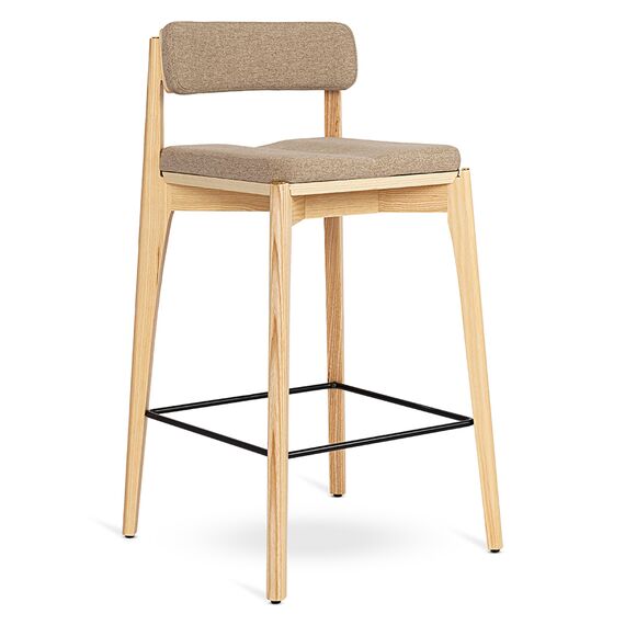 Стул барный Aska, рогожка, ясень/экрю, LATITUDE