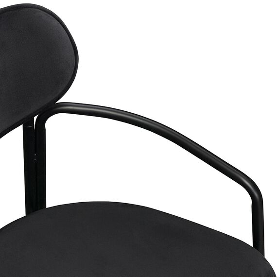 Стул Ror, Round, велюр, черный/черный, LATITUDE, изображение 6