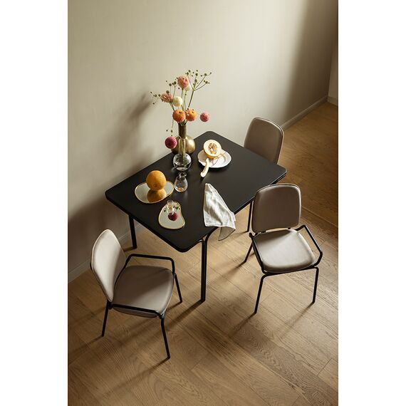 Стул Ror, 2 Frame, велюр, черный/бежевый, LATITUDE, изображение 2